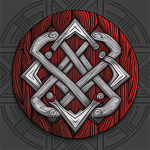 wooden Slavic runes