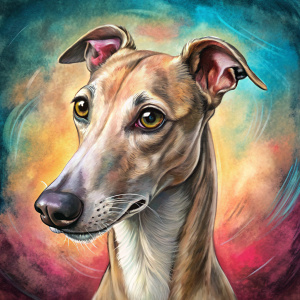 black brindle whippet dog