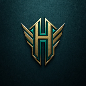 Logo para una marca de polos y truzas. el logo debe de ser abstracto pero elegante, usar letra H a un solo color