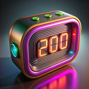 A clock digital show 2:00 p.m.
