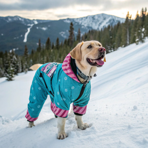 Labrador a ski