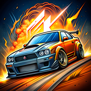 Car GTR R34 LOGO
