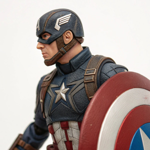 Close-up of Captain America action figure from Marvel's Secret Empire series