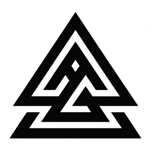 nordic symbol Odins-Knoten oder das Valknut Symbol