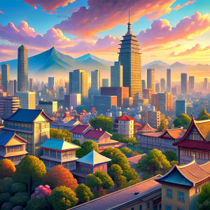 anime background city