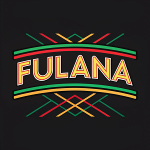 Fulana's branding, featuring a sleek logo with bold, intersecting lines and vibrant colors. The brand name 'Fulana' is displayed in various sizes and fonts, all unified by the same palette.