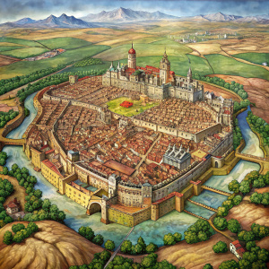 map salamanca Spain in 1400s