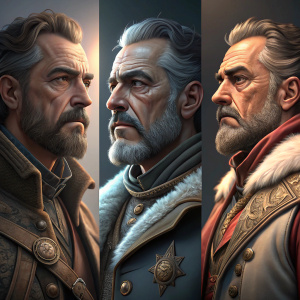 Antonio Molina's digital art portfolio showcases detailed 3D character designs from various angles and lighting scenarios.