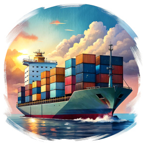 container ship,sea port.professional photographer.illustration modern vector realistic.t-shirt design.on white background.random views.