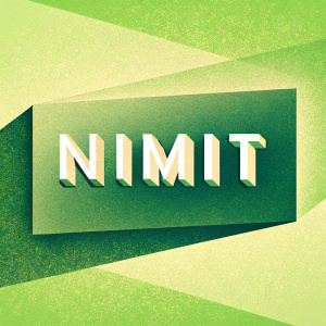 Modern branding logo of 'NIMIT' in bold sans-serif font, centered on a solid black background. The design is minimalistic with white text contrasting sharply against the black. The emphasis is on the brand name, creating a sleek and contemporary look.