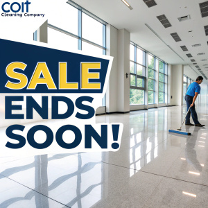 Coit Cleaning Company's massive sale event. Discounted rates on carpet cleaning, window washing, air purification services. Sale ends soon!