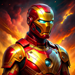 ironman, gold and red
