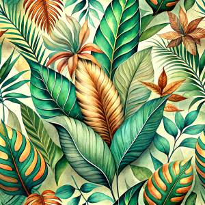 
Tropical leaves  design ,solıd backgraund .laying repead.

