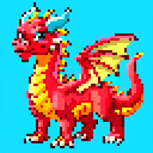 red dragon icon for videogame