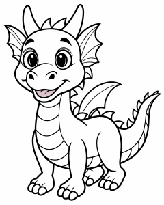 funny cute little dragon
