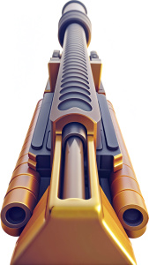 shotgun muzzle view from top down