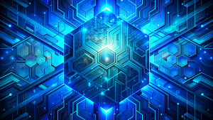 blue circuit board  background