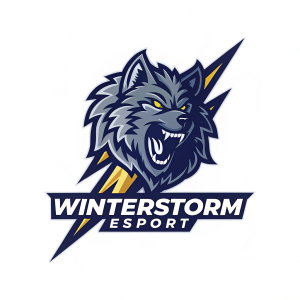 Winterstorm Esport logo, a fierce wolf's head merging with a lightning bolt, alongside bold 'Winterstorm Esport' text.