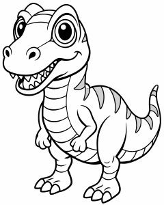 funny cute little dinosaur rex