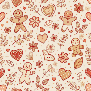 valentine day minimalist doodles for seamless pattern tile, light background