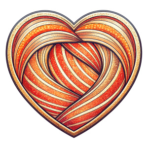 Style stickers. Create a heart shape with clean lines and smooth curves.. White background, No Background, vector, 8K.