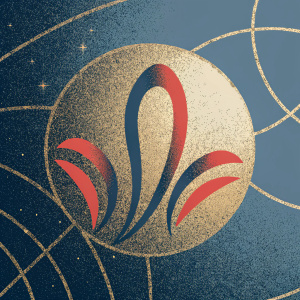 The Qnatek logo, a sleek design with abstract shapes, vibrant red highlights on a deep blue background with faint geometric patterns.