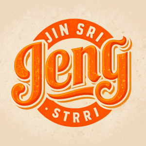  Typography: Use strong  bold and fun fonts as logo for " Jeng Sri "