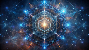 of sacred geometry design with intricate geometric shapes and patterns, with copy space, with empty space, no text, no character, no logo --no text --no letters --no text, no watermark, --no words