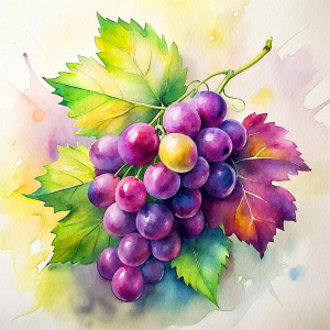 grapes on white background