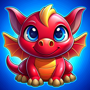 red dragon icon for videogame