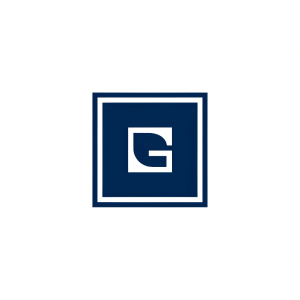 
Letter G in frame and text Garant on the side