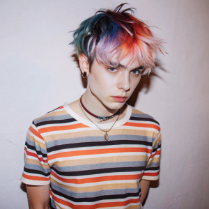 rainbow striped hair emo ftm