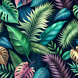 
Tropical leaves  design ,solıd backgraund .laying repead.

