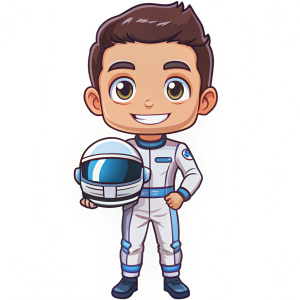 A cute and kawaii anime-style drawing of Esteban Ocon in his Alpine racing suit, holding an old-style racing helmet as a nod to his admiration for classic racing. He is smiling with pride, standing on a small circular base, with a nostalgic and respectful vibe, consistent with the rest of the group.