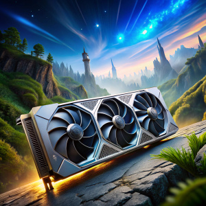 videocard 5090 TI RTX SUPER 48 GB NVIDIA GDDR6X WITH BEATIFULL GAMER BACKGROUND