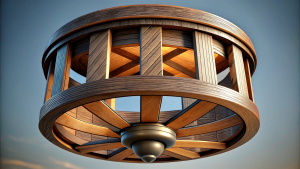 wooden balcony light