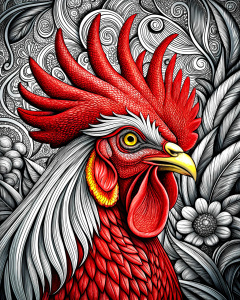 stately rooster