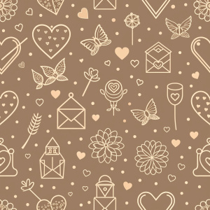 valentine day minimalist doodles for seamless pattern tile, light background