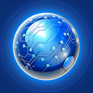 global blue circuit board  background