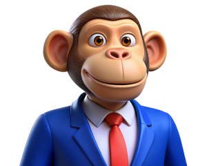Monkey businessman