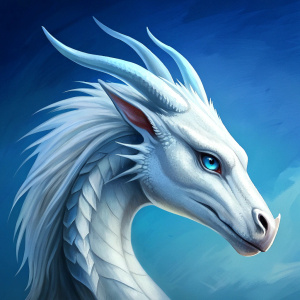 white dragon icon for videogame