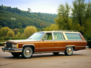 Luxurious classic station wagon car 
