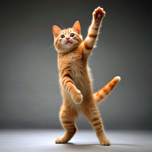 happy fun dancing cat