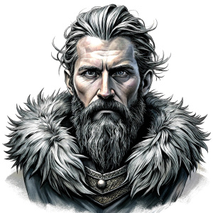 Nordic Surt - Ruler of Muspellsheim - perfect realistic art, high-definition grey and black, white background tattoo design