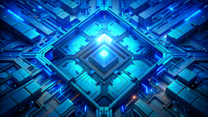 blue circuit board  background