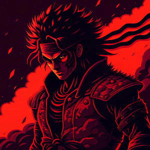 Digital artwork showcasing a character from the manga series Jojo's Bizarre Adventure. Vibrant colors and intricate details. Character in a fierce pose