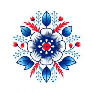 A single floral ornament, each element away from the other, very light minimalist composition, highly detailed hand drawn illustration, each element with a clean and thin outlining, vector art, sticker style, 2d cute, vintage, retro, 2d flat, scandinavian style