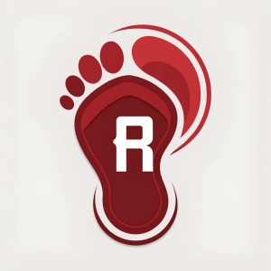 foot, step, walking, logo, with RB Logo