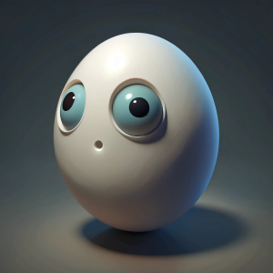 egg with eyes