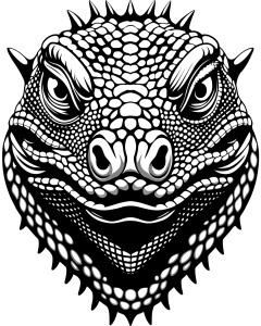 komodo dragon head